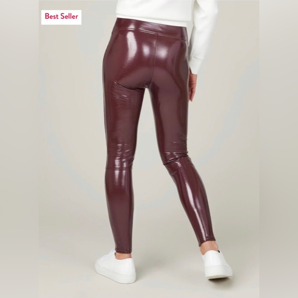 Spanx faux patent leather leggings